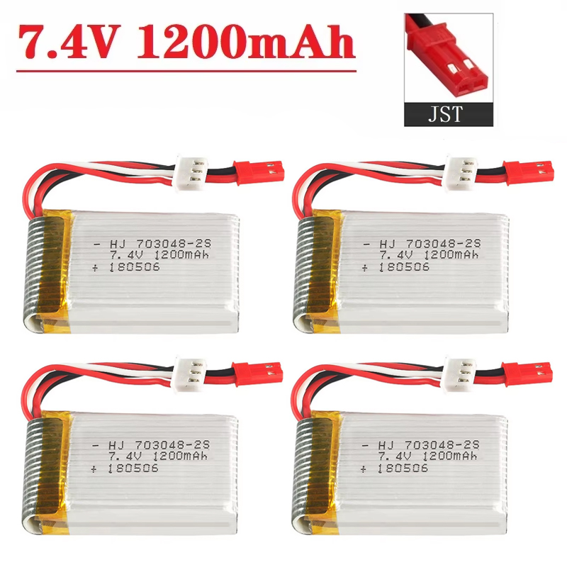Eachine Drone E010 - Baterai Lipo 2S 7.4 V 1200MAh