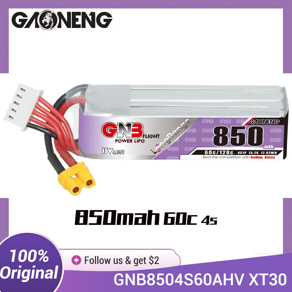Baterai LiPo GAONENG GNB 850mA - Drone Battery 4S ulasan dan harga