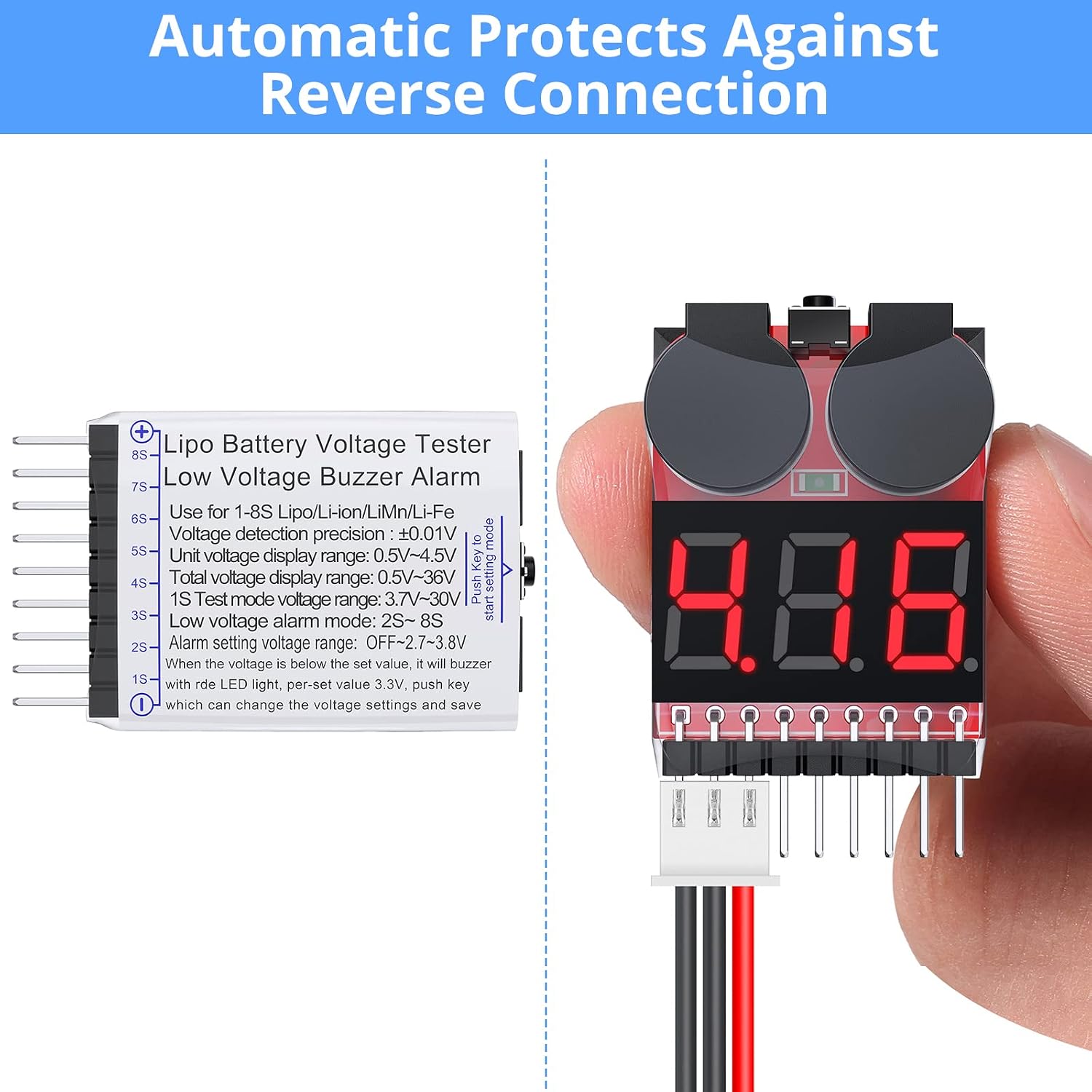 Oike 1-8S 2IN1 Penguji Teganga - Drone Battery Voltage Checker ulasan dan harga